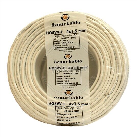 ÖZNUR 4X1,5 TTR KABLO BEYAZ