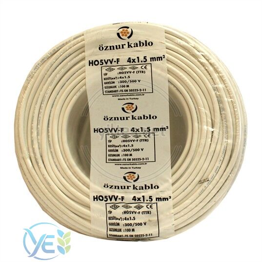 ÖZNUR 4X1,5 TTR KABLO BEYAZ