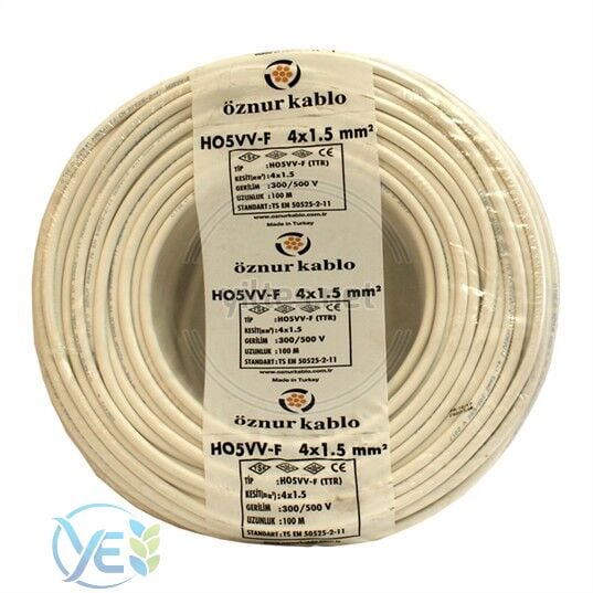 ÖZNUR 4X1,5 TTR KABLO BEYAZ