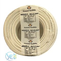 ÖZNUR 4X1,5 TTR KABLO BEYAZ