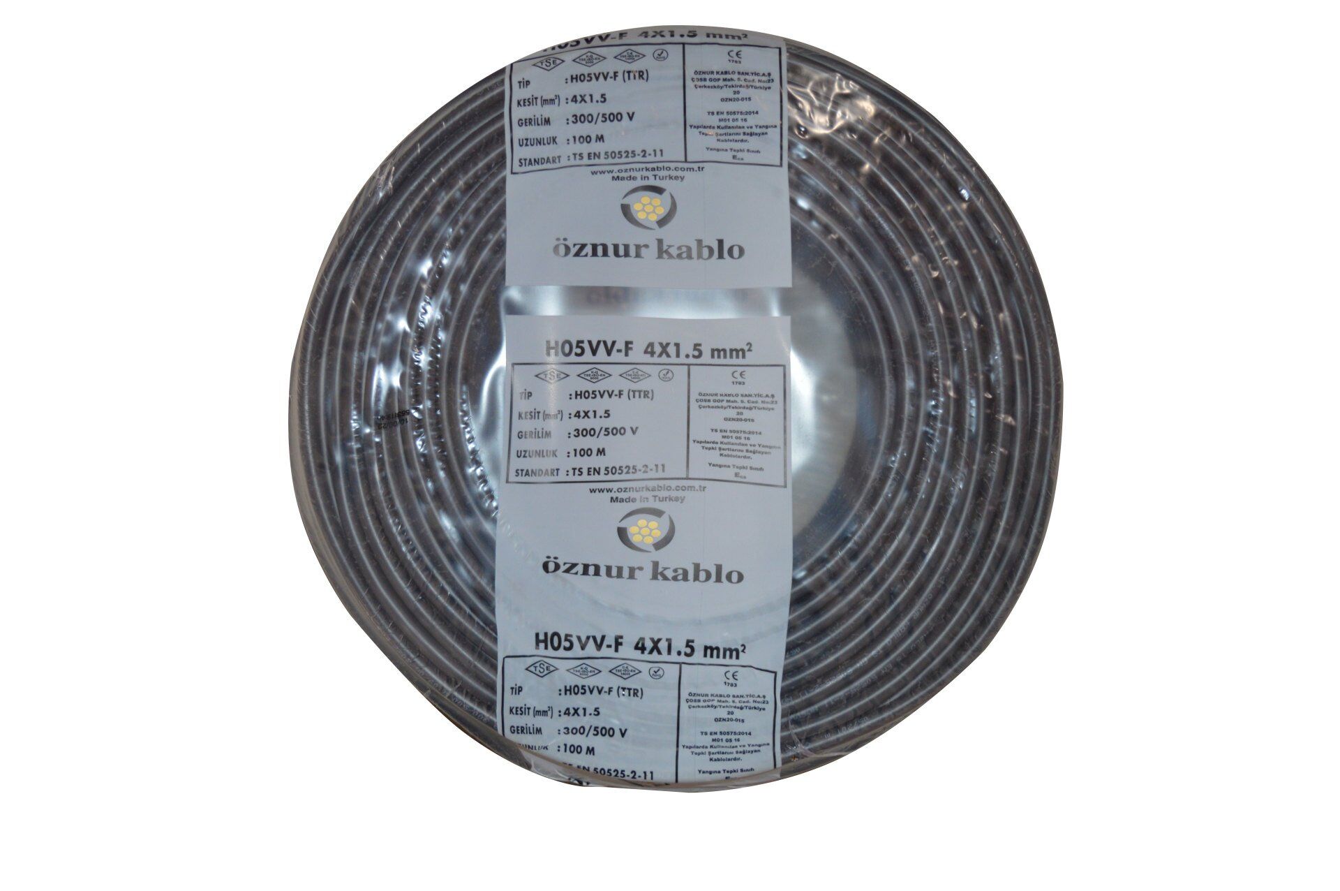 ÖZNUR 4X1.5 TTR KABLO SİYAH