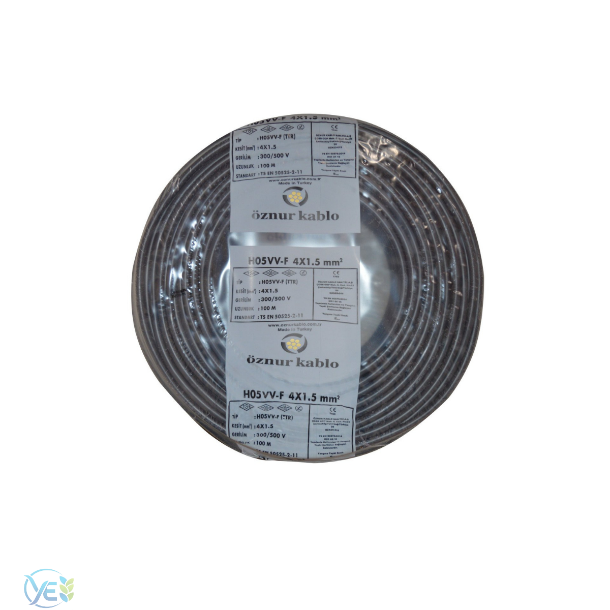 ÖZNUR 4X1.5 TTR KABLO SİYAH