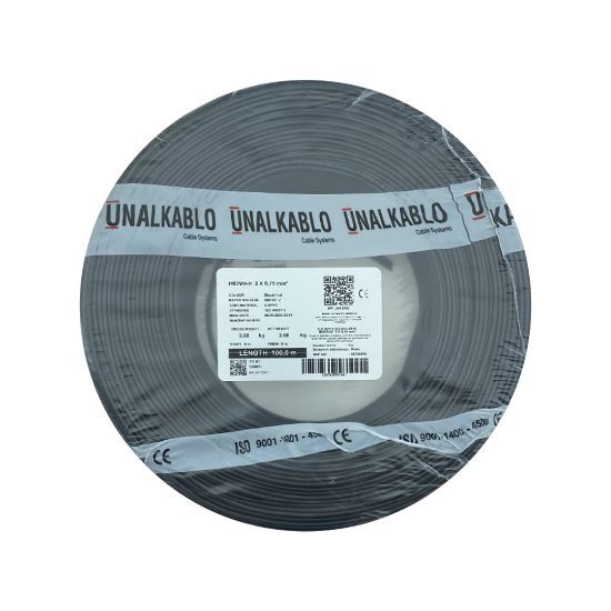 ÜNAL 2x0,75 TTR KABLO SİYAH