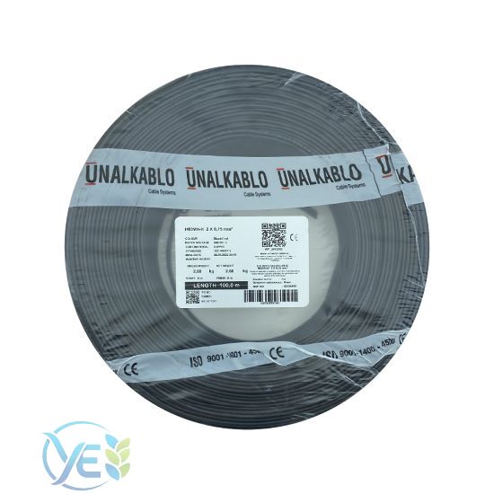 ÜNAL 2x0,75 TTR KABLO SİYAH
