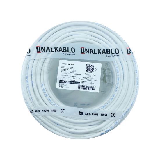 ÜNAL 2x2.5 TTR KABLO BEYAZ
