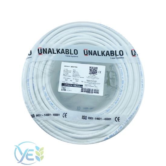 ÜNAL 2x2.5 TTR KABLO BEYAZ