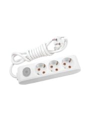 Viko 3'lü Priz 2 Metre Anahtarlı Topraklı Çocuk Kilitli