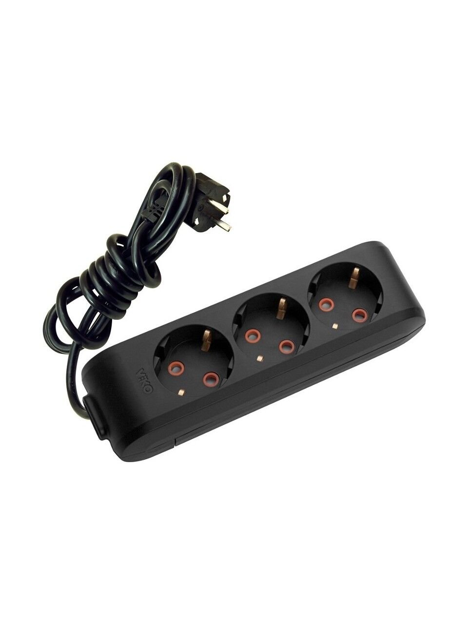 Viko Multi-Let 3'lü 5 MT Kablolu Topraklı Grup Priz Siyah