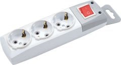 DE-PA 3'lü Topraklı Anahtarlı Grup Priz Kablosuz
