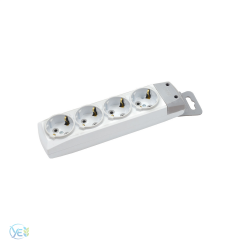 DE-PA 4'lü Topraklı Grup Priz Klemensli Kablosuz