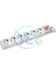 DE-PA 6'lı Topraklı Anahtarlı Grup Priz Kablosuz