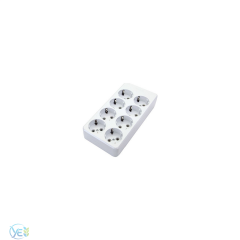 DE-PA 8'li Topraklı Grup Priz Klemensli Kablosuz