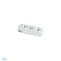 FAR 3'lü Topraklı Klemensli Kablosuz Grup Priz