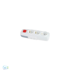 FAR 3'lü Anahtarlı Topraklı Klemensli Kablosuz Grup Priz