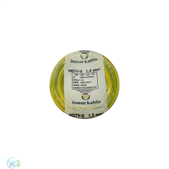 ÖZNUR 1,5 MM NYA KABLO 100 M SARI YEŞİL
