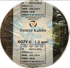 ÖZNUR 1,5 MM NYA KABLO 100 M SİYAH