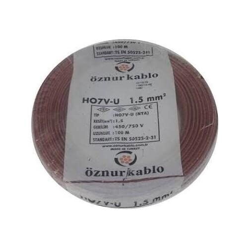 ÖZNUR 1,5 MM NYA KABLO 100 M KAHVERENGİ
