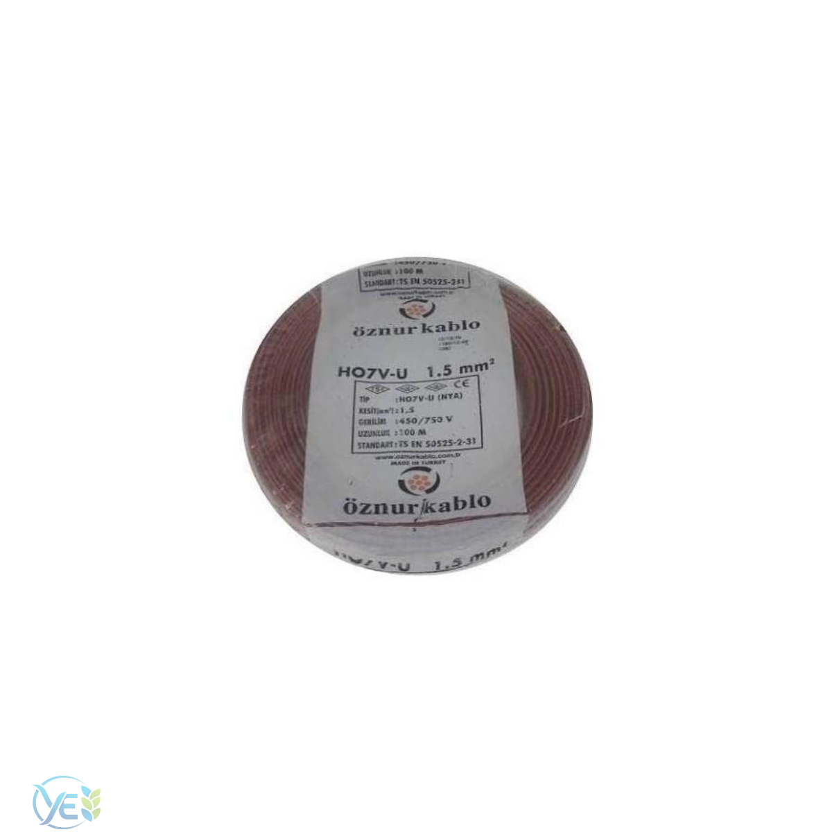 ÖZNUR 1,5 MM NYA KABLO 100 M KAHVERENGİ