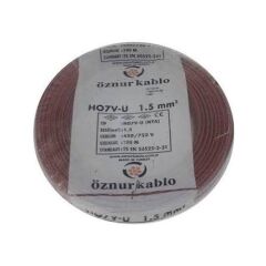 ÖZNUR 1,5 MM NYA KABLO 100 M KAHVERENGİ