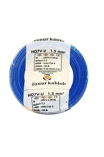 ÖZNUR 1,5 MM NYA KABLO 100 M MAVİ