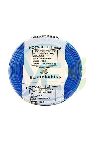 ÖZNUR 1,5 MM NYA KABLO 100 M MAVİ