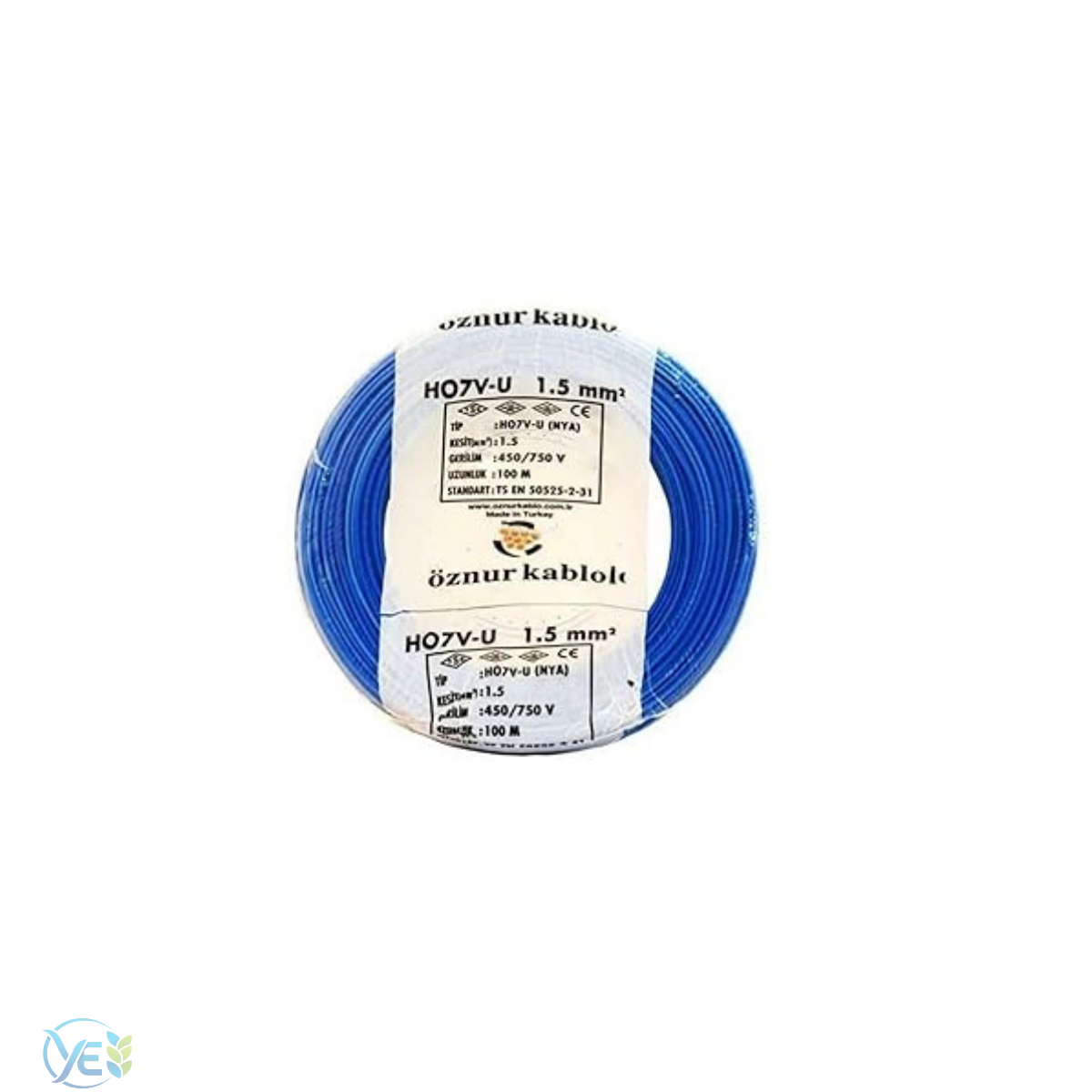 ÖZNUR 1,5 MM NYA KABLO 100 M MAVİ