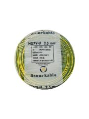 ÖZNUR 2,5 MM NYA KABLO 100 M SARI YEŞİL