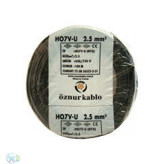 ÖZNUR 2,5 MM NYA KABLO 100 M SİYAH
