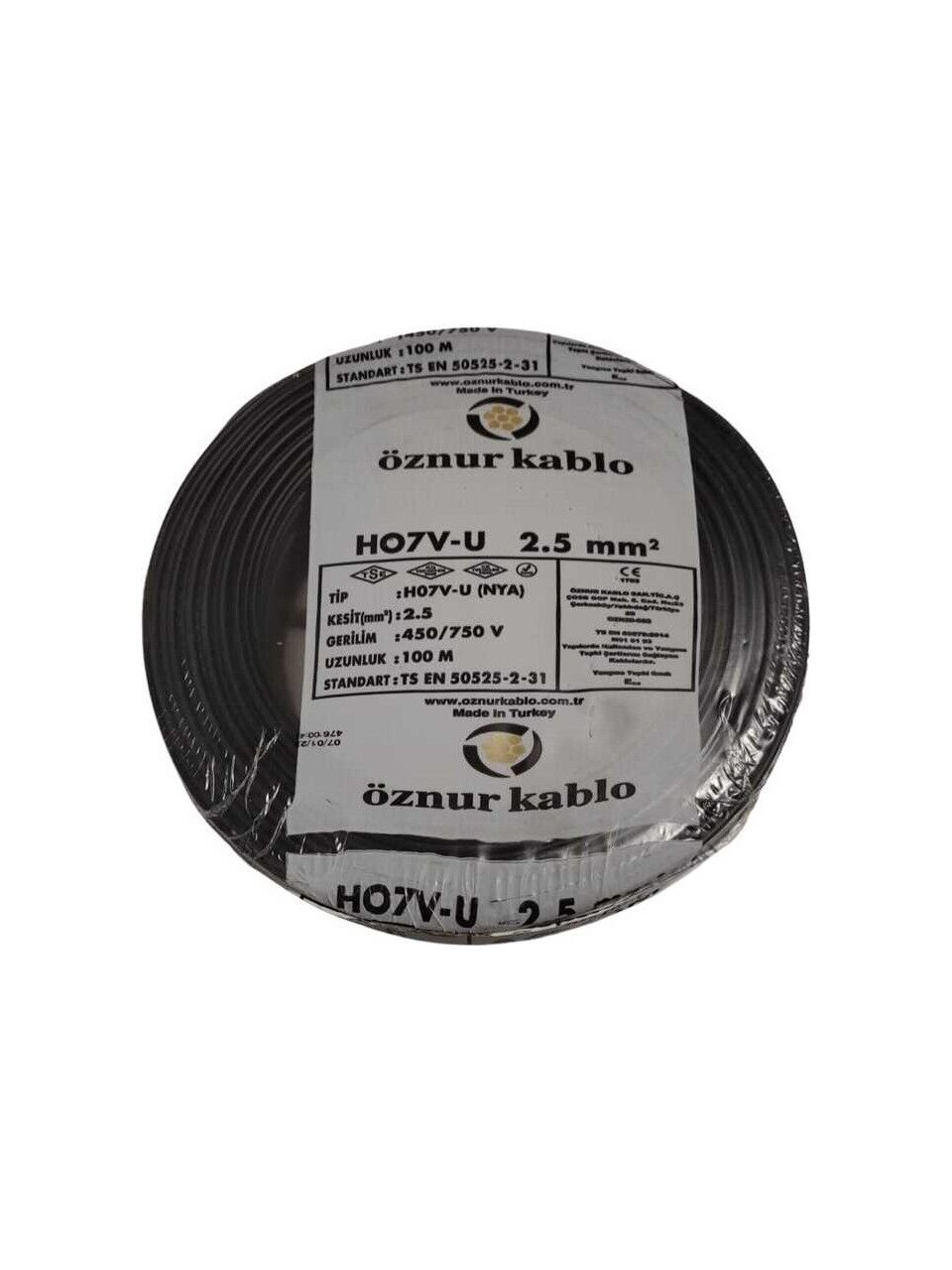 ÖZNUR 4 MM NYA KABLO 100 M SİYAH