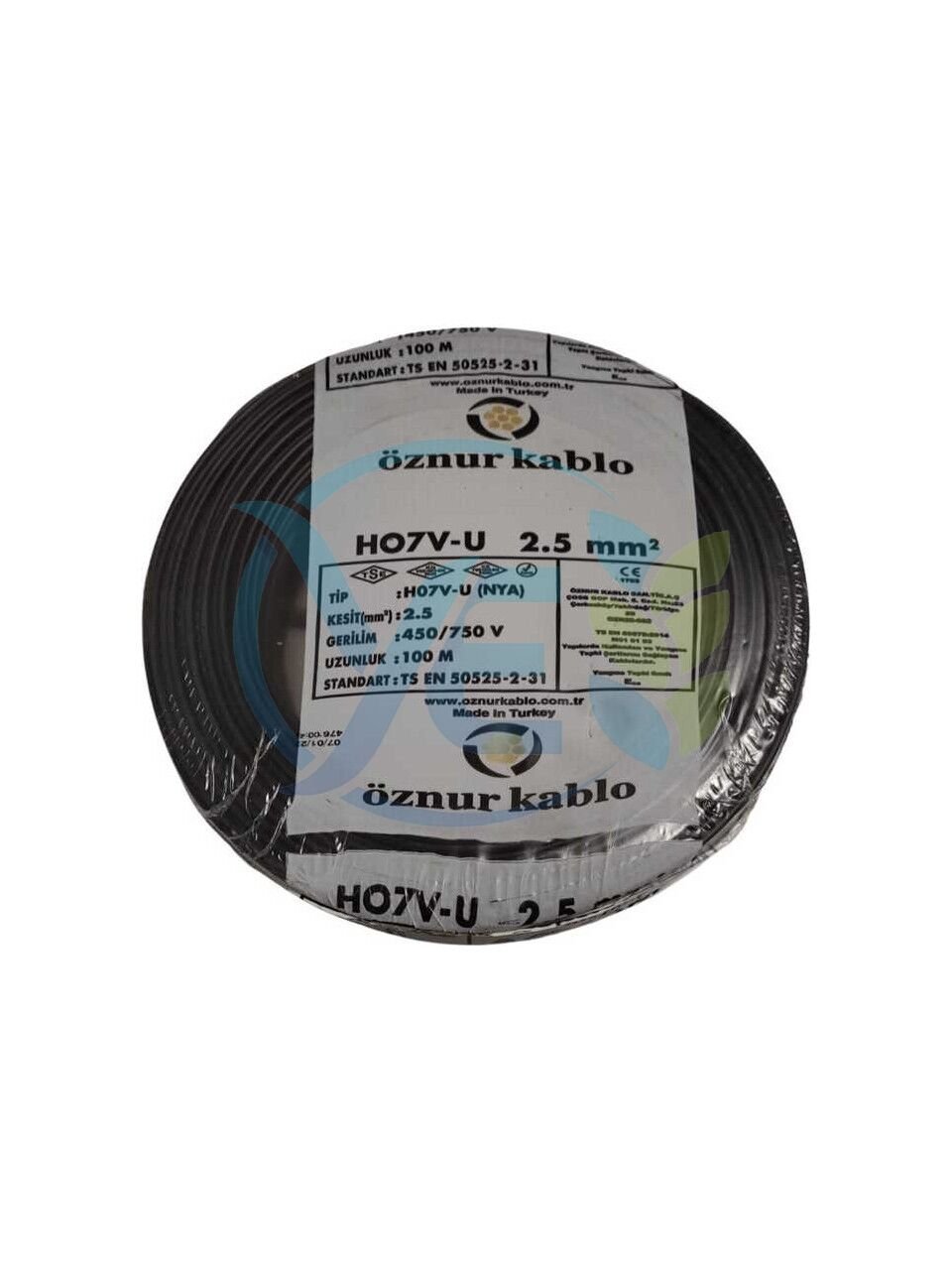 ÖZNUR 4 MM NYA KABLO 100 M SİYAH