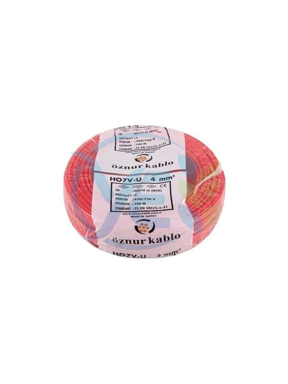 ÖZNUR 4 MM NYA KABLO 100 M KIRMIZI