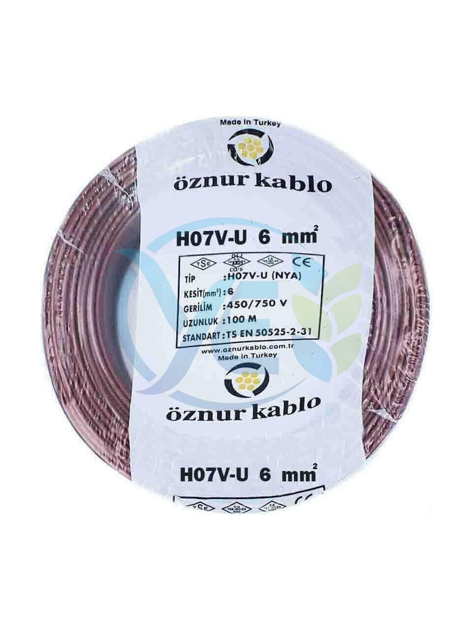 ÖZNUR 6 MM NYA KABLO 100 M KAHVERENGİ