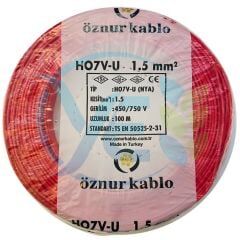 ÖZNUR 6 MM NYA KABLO 100 M KIRMIZI