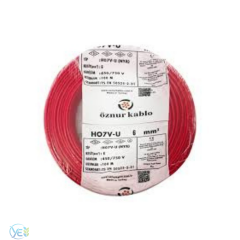 ÖZNUR 6 MM NYA KABLO 100 M KIRMIZI