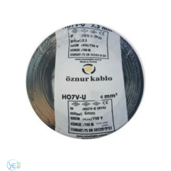 ÖZNUR 6 MM NYA KABLO 100 M SİYAH