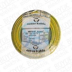 ÖZNUR 6 MM NYA KABLO 100 M SARI YEŞİL