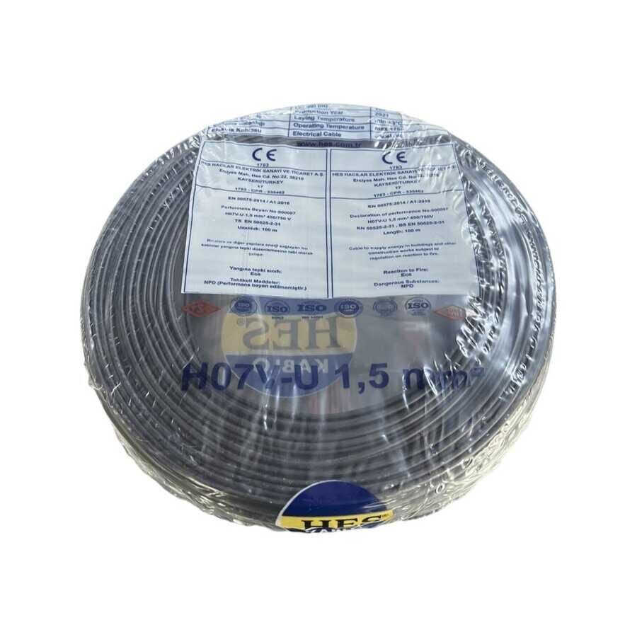 HES 1,5 MM NYA KABLO 100 M SİYAH