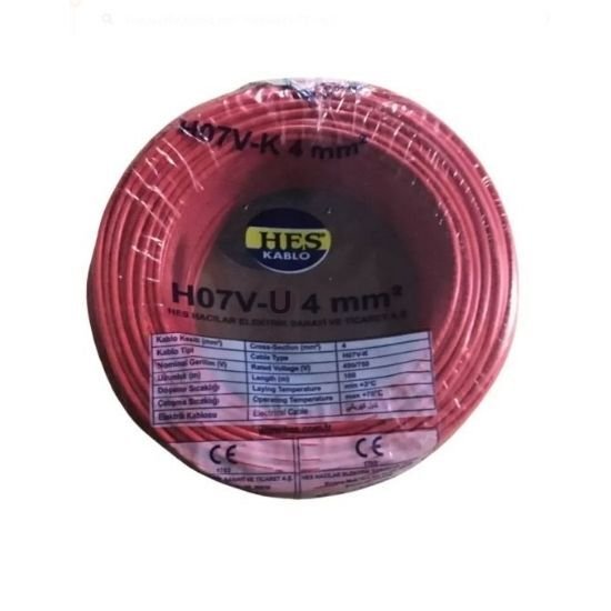 HES 4 MM NYA KABLO 100 M KIRMIZI