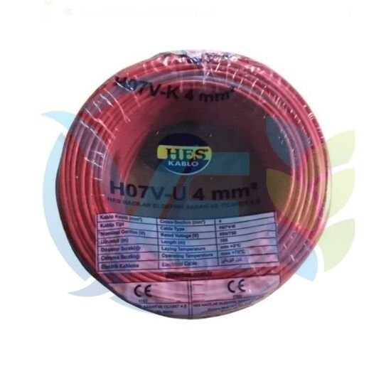 HES 4 MM NYA KABLO 100 M KIRMIZI