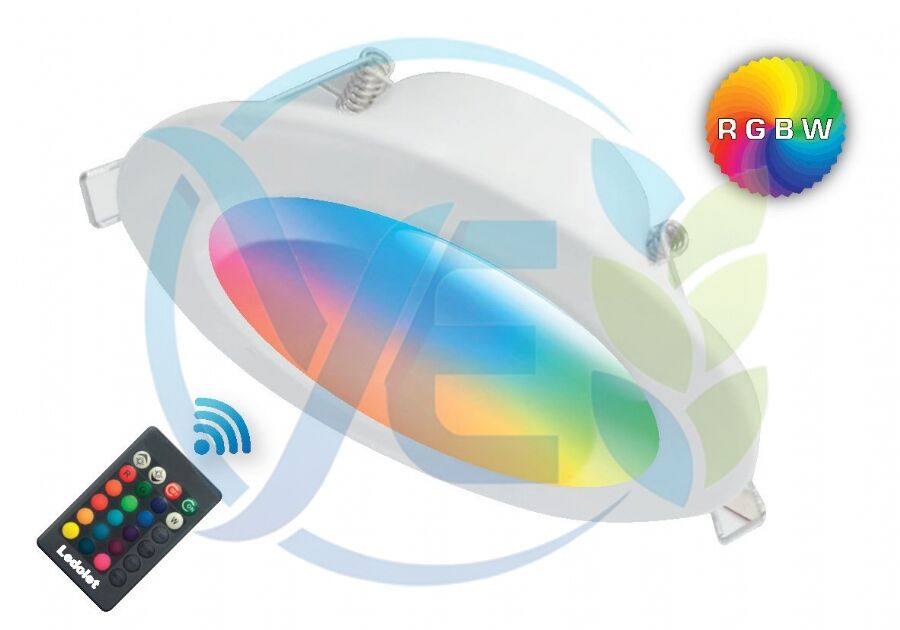 LEDOLET 6w Downlight Rgbw Çok Renkli Kumandalı Led Işık Spot