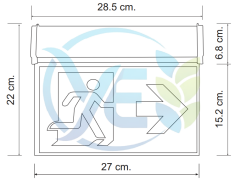 SG051-D1 Çift Yönlü Acil Yönlendirme Armatürü (Zincirli) Exit