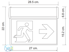 SG051-D1 Çift Yönlü Acil Yönlendirme Armatürü (Zincirli) Exit