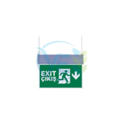 SG051-A2 Çift Yönlü Acil Yönlendirme Armatürü (Zincirli) Aşağı Exit Çıkış