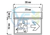 SG051-Y3 Çift Yönlü Acil Yönlendirme Armatürü (Zincirli) Yukarı Acil Çıkış