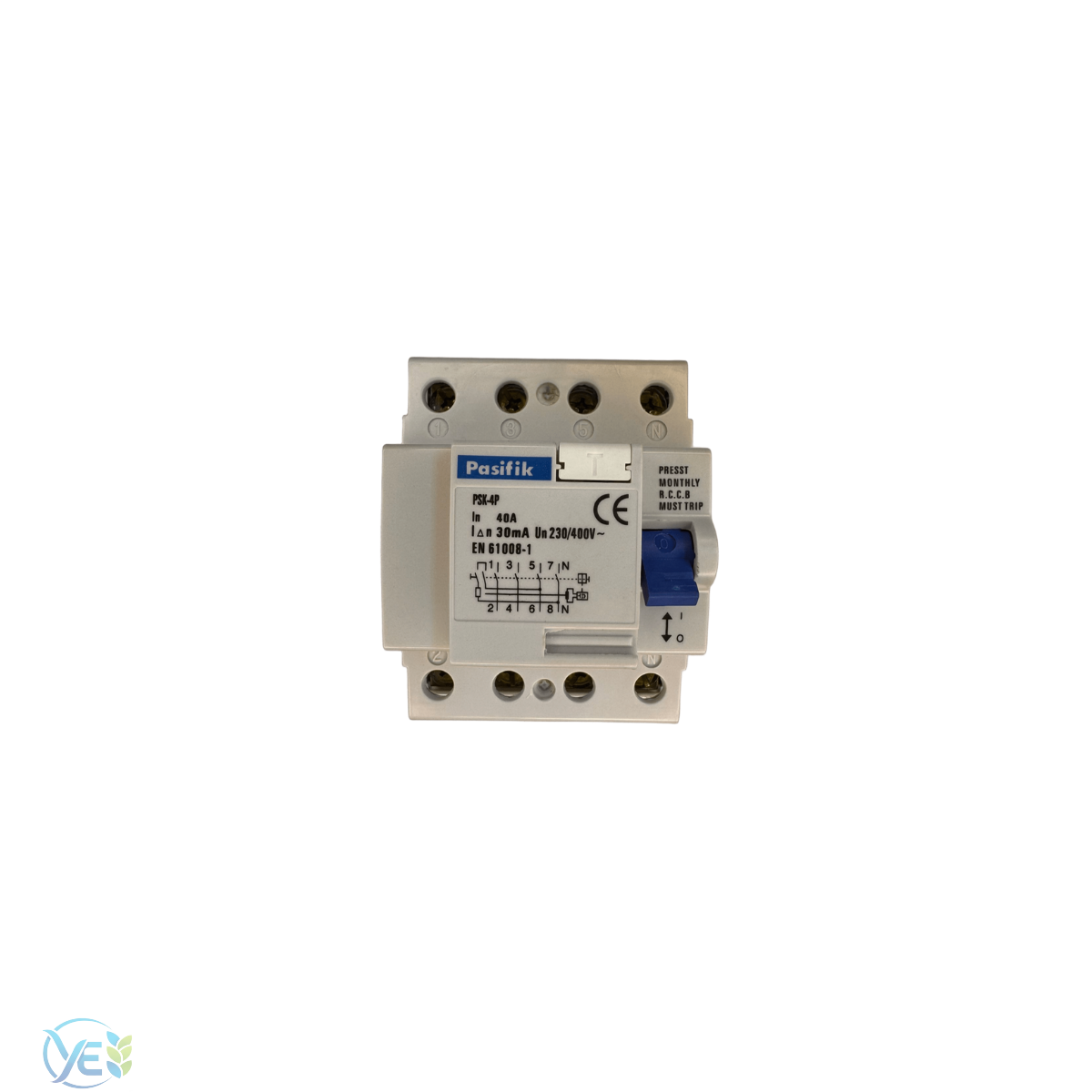 Pasifik PSK-4P 40A 30mA Kaçak Akım Rölesi
